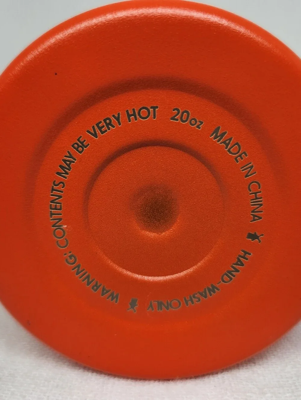 Dutch Bros Coffee Drink One for Dane 20oz Orange Yellow Thermal Travel Tumbler